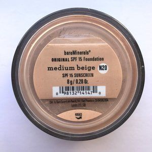 #NWT bareMinerals SPF15 Original Foundation Medium Beige N20 8g/0.28oz
